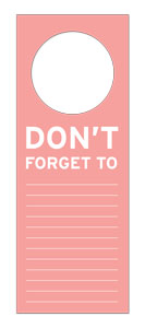 don't forget door notes blue sky