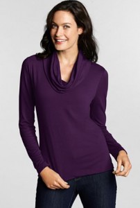 lands' end cowlneck top