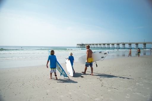 Family Surfing Wrightsville Beach