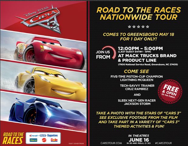 Cars 3 Road Tour